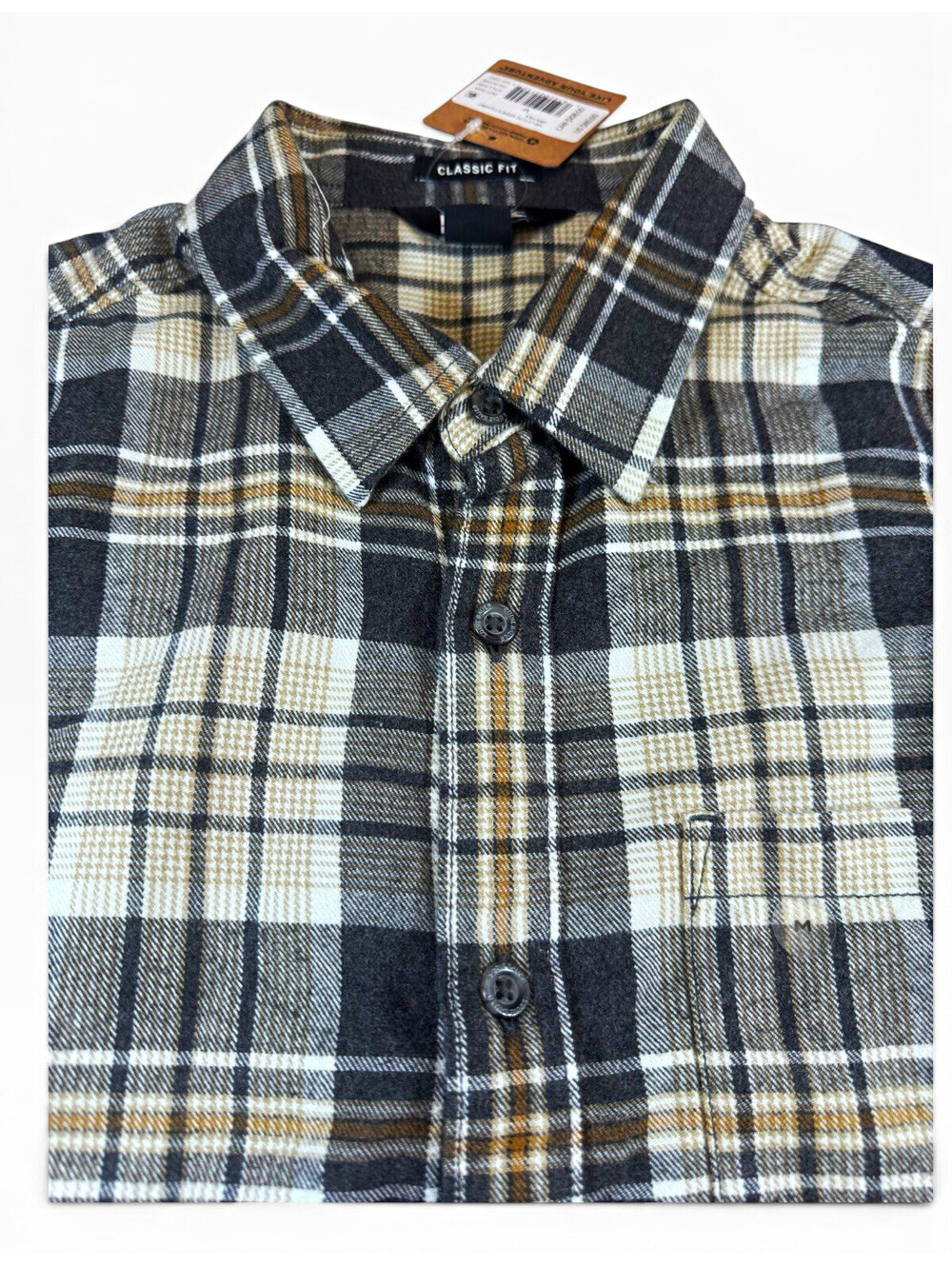 Eddie Bauer Favorite Classic Fit Flannel Long Sleeve Button Up Shirt, Size M